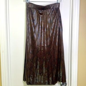 Zara - Brown Faux Leather Snake Skin Skirt Size S